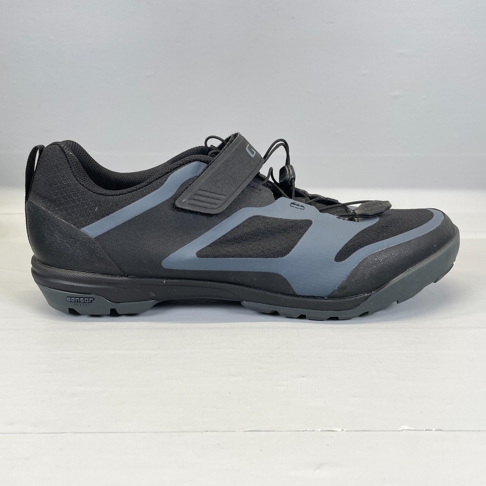 GIRO Ventana Fastlace Cycling Shoes Mens Size 10.5 Black Gray Mountain Biking